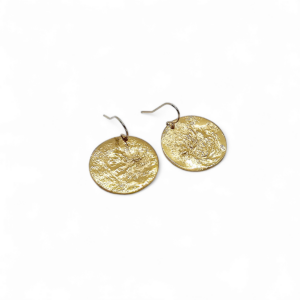 Boucles d'oreilles en laiton doré à l'or fin