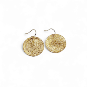 Boucles d'oreilles en laiton doré à l'or fin