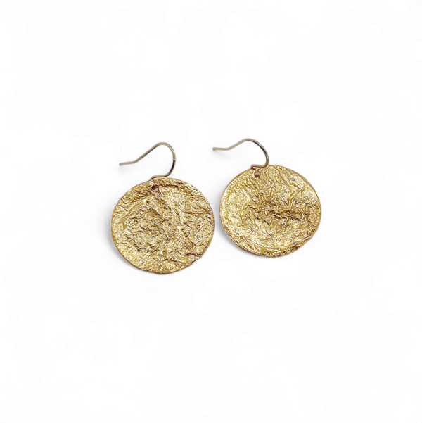 Boucles d'oreilles en laiton doré à l'or fin
