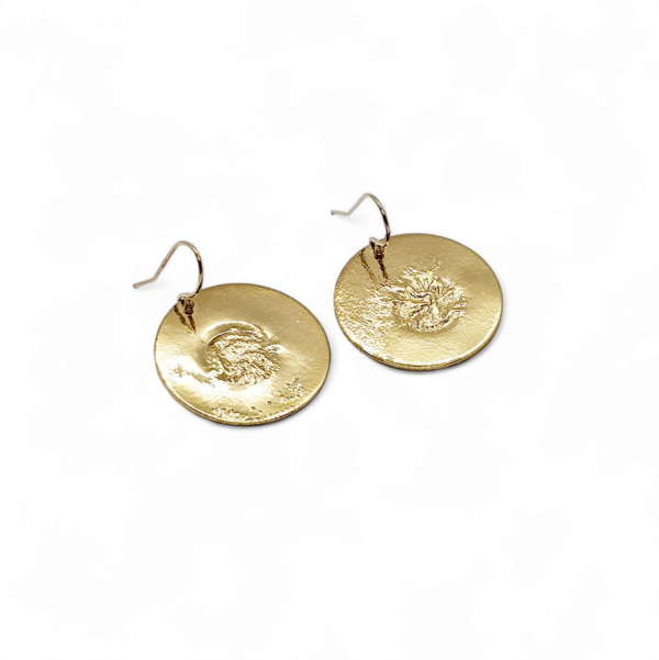 Boucles d'oreilles en laiton doré à l'or fin