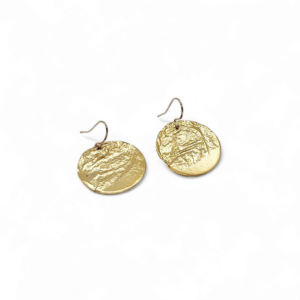 Boucles d'oreilles en laiton doré à l'or fin