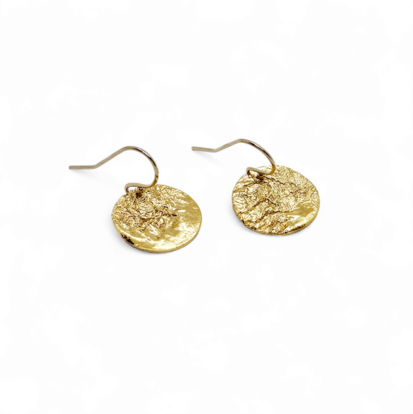 Boucles d'oreilles en laiton doré à l'or fin