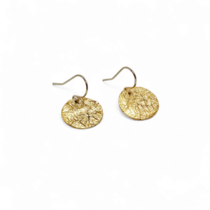 Boucles d'oreilles en laiton doré à l'or fin