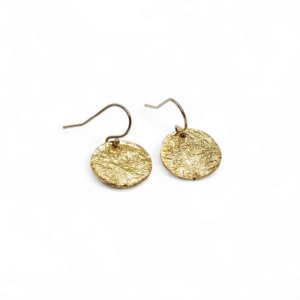 Boucles d'oreilles en laiton doré à l'or fin