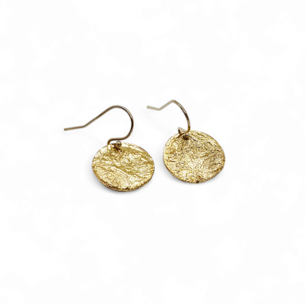 Boucles d'oreilles en laiton doré à l'or fin